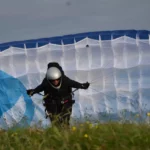 Petra beim Starten in Dänemark (Foto: Austriafly)